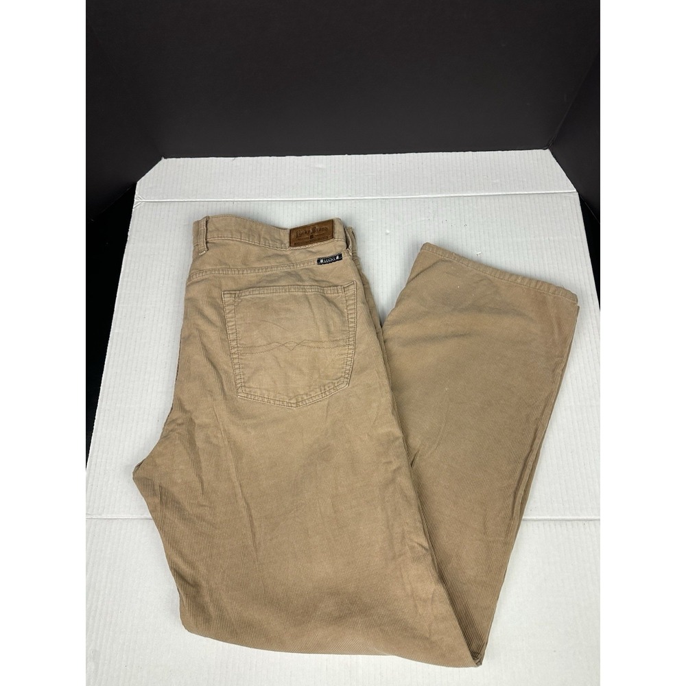 Lucky Brand Corduroy Pants Men's 38x32 361 Vintage Straight Tan Cotton